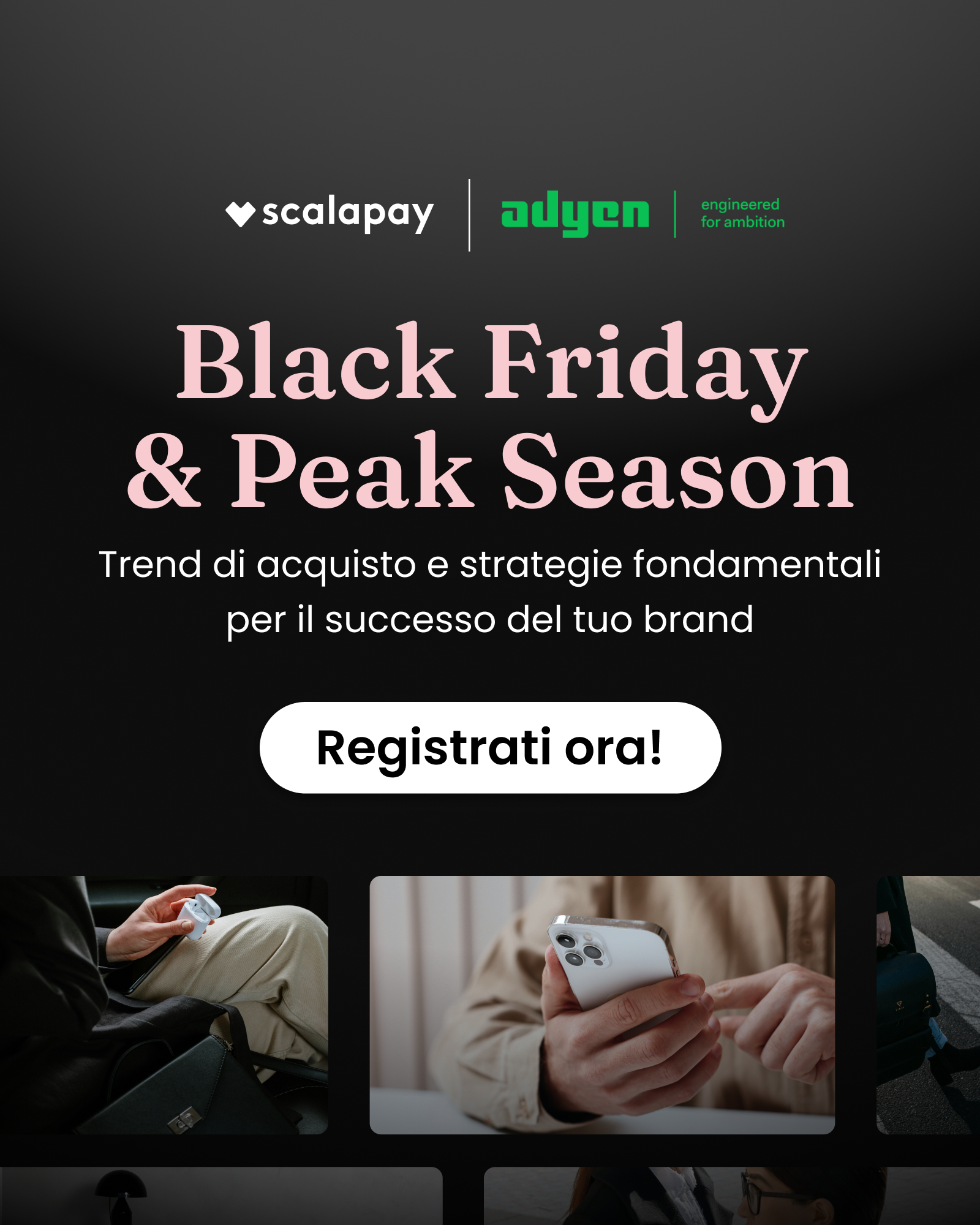 Webinar Black Friday Scalapay x Adyen